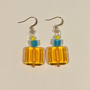 Vibrant Handcrafted Czech Glass Bead Earrings